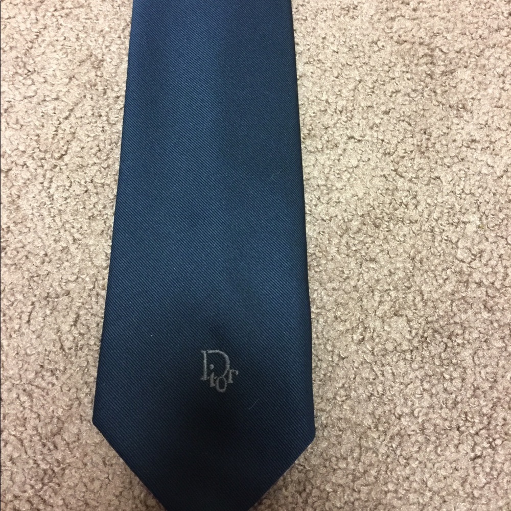 Navy Blue Christian Dior Men's Tie